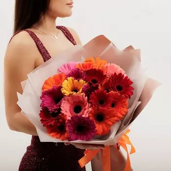 БУКЕТНАЯ ЛАВКА 19 Ярких гербер