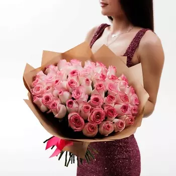 БУКЕТНАЯ ЛАВКА 51 розовая роза