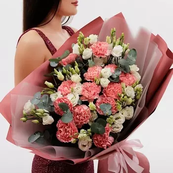 БУКЕТНАЯ ЛАВКА Диантусы и эустома