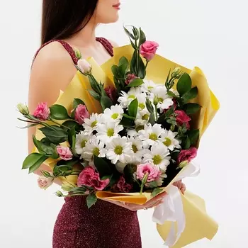 БУКЕТНАЯ ЛАВКА Хризантема и эустома