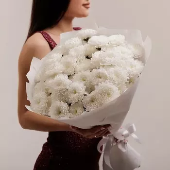 БУКЕТНАЯ ЛАВКА Охапка белых хризантем