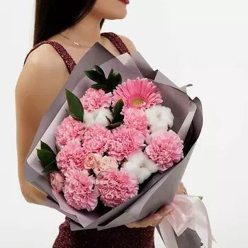 БУКЕТНАЯ ЛАВКА Сборный букет в розовых тонах