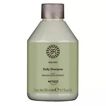 BULBS&ROOTS Шампунь для волос увлажняющий для ежедневного использования с экстрактом оливы, веган Daily 0