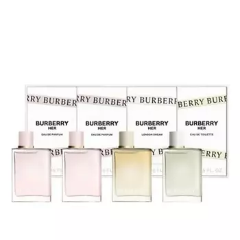 BURBERRY Набор миниатюр: Парфюмерная вода Her + Туалетная вода Her + Парфюмерная вода London Dream