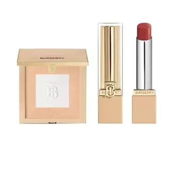 BURBERRY Набор: Пудра Beyond Wear Setting and Refining Powder + Помада Brit Shine Lipstick