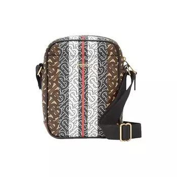 BURBERRY Сумка Canvas With Leather Shoulder Bag