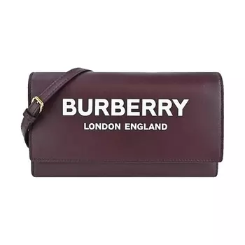 BURBERRY Сумка Printed Logo Leather Crossbody Bag
