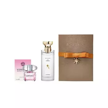 BVLGARI Набор: Одеколон Eau Parfumee au The Blanc + миниатюра Versace Bright Crystal