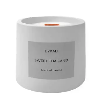 BYKALI Свеча ароматическая "Сладкий Таиланд" с деревянным фитилем в камне 120.0