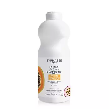 BYPHASSE Шампунь FAMILY FRESH DELICE 2 в 1 Папайя, Маракуйя и Манго для всех типов волос 750.0
