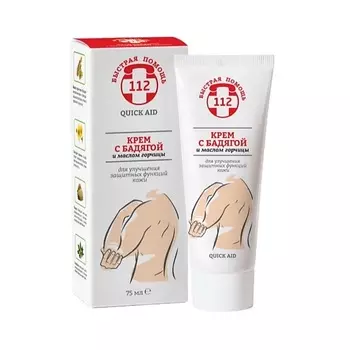 БЫСТРАЯ ПОМОЩЬ 112 Крем с Бадягой и маслом горчицы для улучшения защитных функций кожи