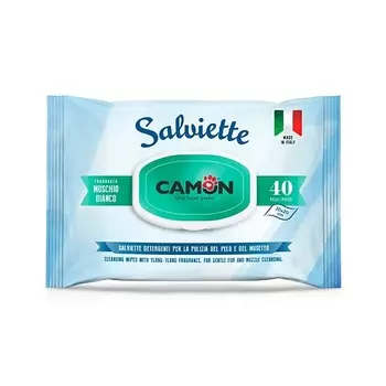 CAMON Салфетки для животных влажные с ароматом Белого мускуса