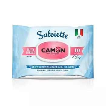 CAMON Салфетки для животных влажные с ароматом Цветочного бриза