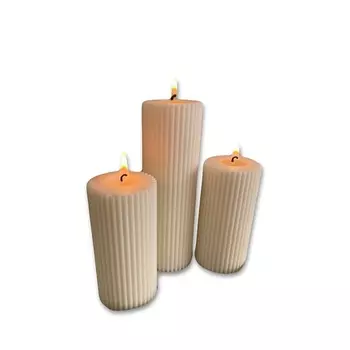 CANDLE ZEN Набор свечей классические, интерьерные в форме столбик/ цилиндр, 3 шт 515.0