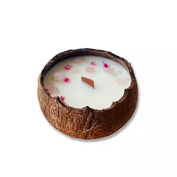 CANDLE ZEN Свеча ароматическая в кокосе с ароматом Морская соль и орхидея 250.0