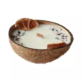 CANDLE ZEN Свеча интерьерная, ароматическая в кокосе с ароматом Пряный апельсин 200.0