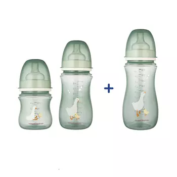 CANPOL BABIES Набор антиколиковых бутылочек GOOSE
