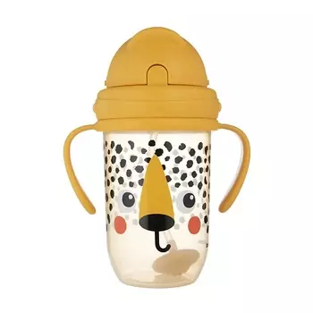 CANPOL BABIES Поильник-непроливайка с трубочкой и утяжелителем BabiesBoo, гепард