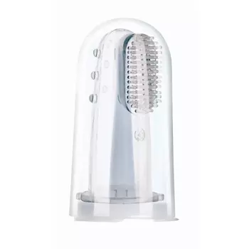 CANPOL BABIES Щетка зубная детская, силиконовая, массажная, в контейнере