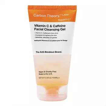 CARBON THEORY Гель для умывания Vitamin C & Caffeine Facial Cleansing Gel