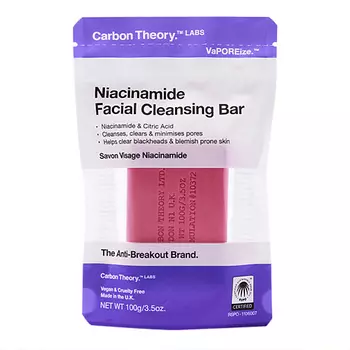 CARBON THEORY Мыло для лица Niacinamide Facial Cleansing Bar