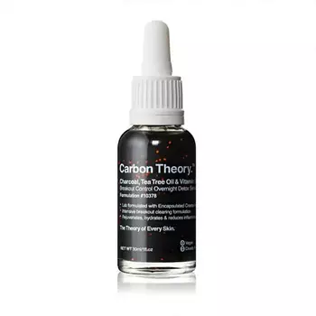 CARBON THEORY Ночная сыворотка Charcoal, Tea Tree Oil & Vitamin E Overnight Detox Serum