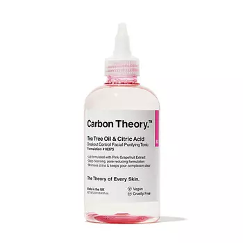 CARBON THEORY Тоник для лица очищающий Tea Tree Oil & Citric Acid Breakout Control Facial Purifying Tonic
