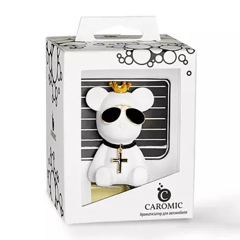 CAROMIC Ароматизатор для автомобиля Мишка в очках и крестике 10.0