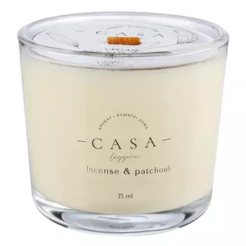 CASA LEGGERA Свеча в стекле Incense&Patchouli 75.0