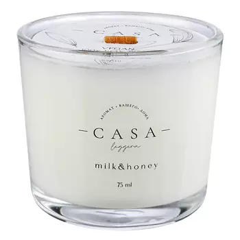 CASA LEGGERA Свеча в стекле Milk&Honey 75.0