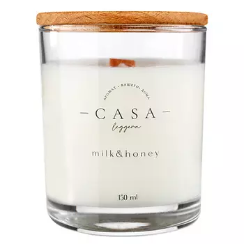 CASA LEGGERA Свеча в стекле Milk&Honey 150.0