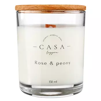 CASA LEGGERA Свеча в стекле Rose&Peony 150