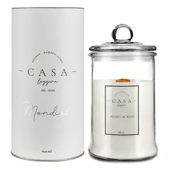 CASA LEGGERA Свеча в стекле Rose&Peony 600
