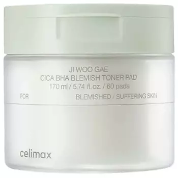 CELIMAX Пады для проблемной кожи Celimax Ji Woo Gae Cica BHA Blemish Toner Pad