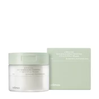 CELIMAX Тонер-пэды с кислотами Ji Woo Gae Cica BHA Blemish Toner Pad