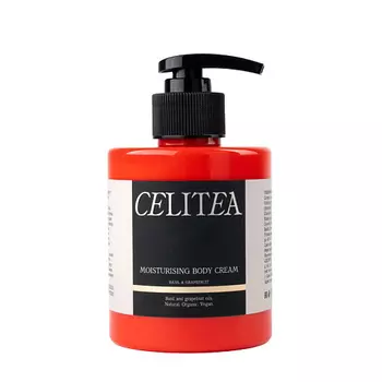 CELITEA Увлажняющий крем для тела c натуральными маслами базилик и грейпфрут 300.0