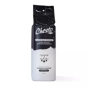CHESTO Салфетки для уборки безворсовые, серия Black, 60 шт