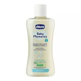 CHICCO Нежная пена для тела и волос Baby Moments 200.0