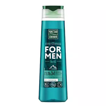 ЧИСТАЯ ЛИНИЯ ЛИНИЯ Гель для душа 3в1 FOR MEN
