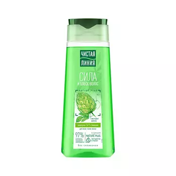 ЧИСТАЯ ЛИНИЯ Шампунь 2в1 Фитотерапия Хмель и Репейное масло