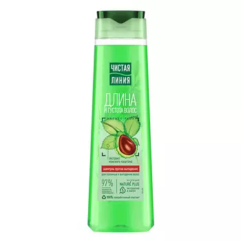 ЧИСТАЯ ЛИНИЯ Шампунь Длина и густота для волос, склонных к выпадению с экстрактом конского каштана Nature Plus 400