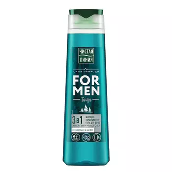 ЧИСТАЯ ЛИНИЯ Шампунь для мужчин 3в1 Энергия и чистота