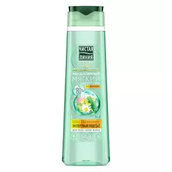 ЧИСТАЯ ЛИНИЯ Шампунь Сила 5 трав для всех типов волос