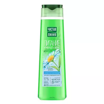 ЧИСТАЯ ЛИНИЯ Шампунь Восстанавливающий для сухих поврежденных волос Ромашка