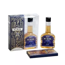 ЧИСТОЕ СЧАСТЬЕ Набор "Мужик" гель для душа, аромат мужского парфюма, мыло-шоколад