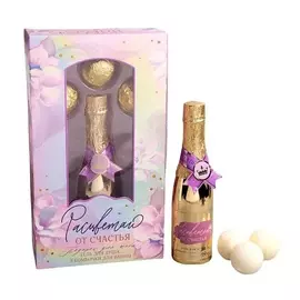 ЧИСТОЕ СЧАСТЬЕ Набор «Расцветай от счастья» гель для душа, аромат шампанского, бомбочки для ванн