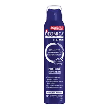 DEONICA Антиперспирант Nature Protection FOR MEN (спрей) 200