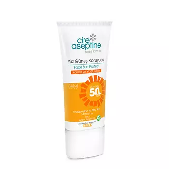 CIRE ASEPTINE Солнцезащитный лосьон для лица 50 SPF для жирной/комбинированной кожи Sun Face Protect 50.0