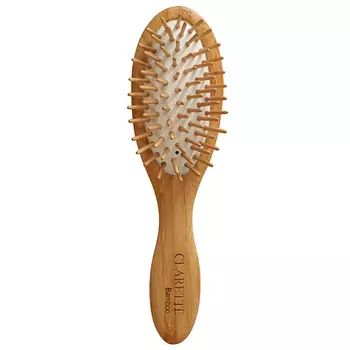 CLARETTE Расческа деревянная бамбуковая с бамбуковыми зубьями компактная