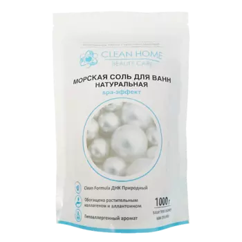 CLEAN HOME Соль для ванны морская Beauty Care натуральная 1000.0